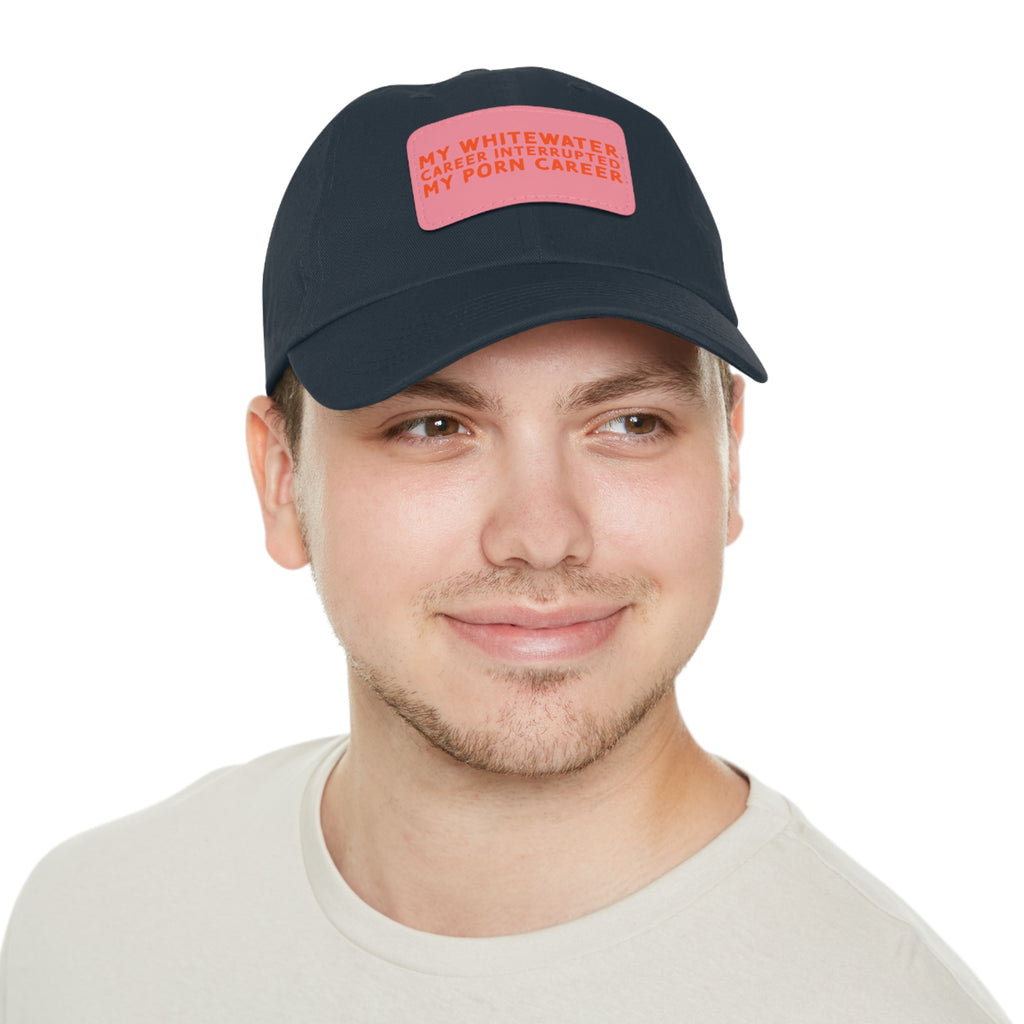 Dad Hat with Leather Patch (Rectangle) - mudfm