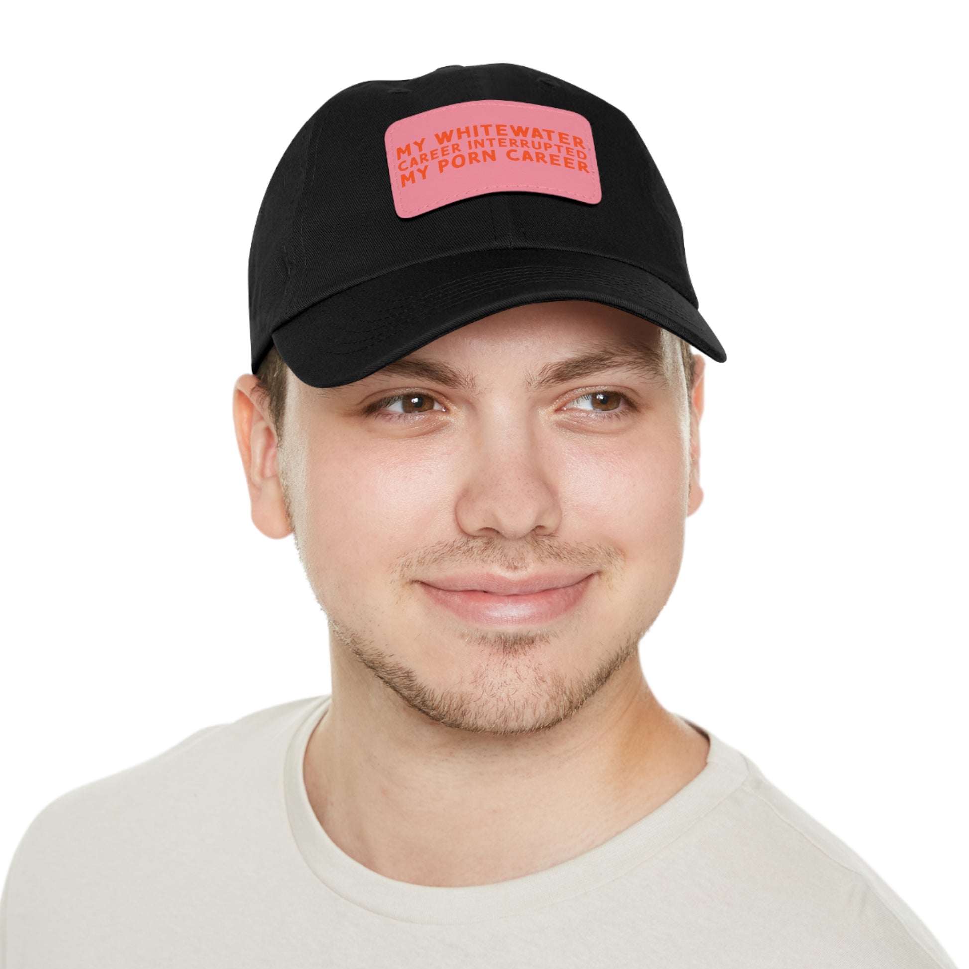 Dad Hat with Leather Patch (Rectangle) - mudfm