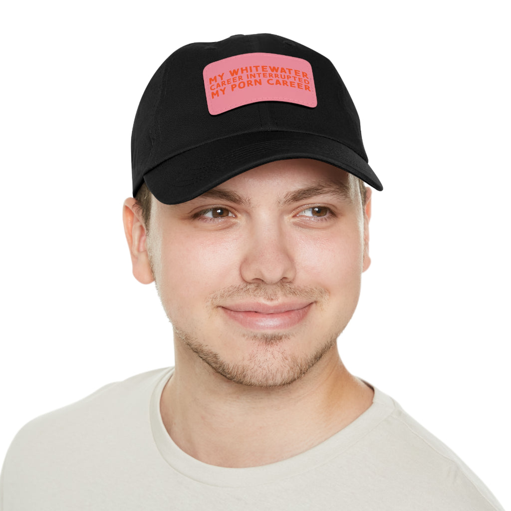 Dad Hat with Leather Patch (Rectangle) - mudfm