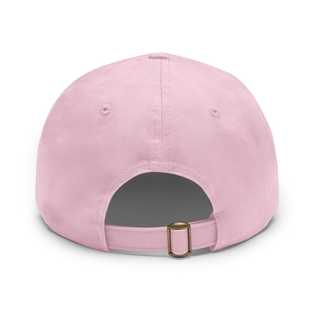Dad Hat with Leather Patch (Rectangle) - mudfm