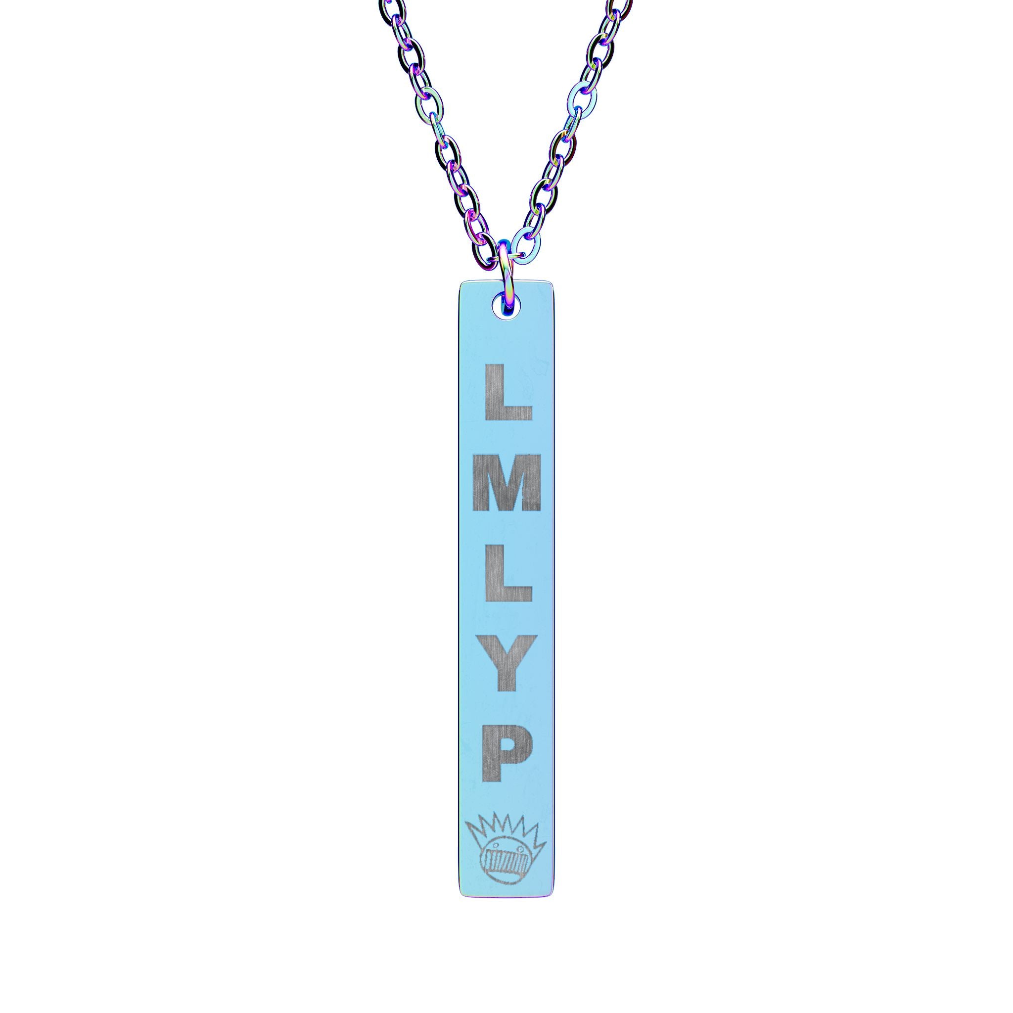 Engraved Vertical Bar Necklace — Ween - LMLYP - Boognish