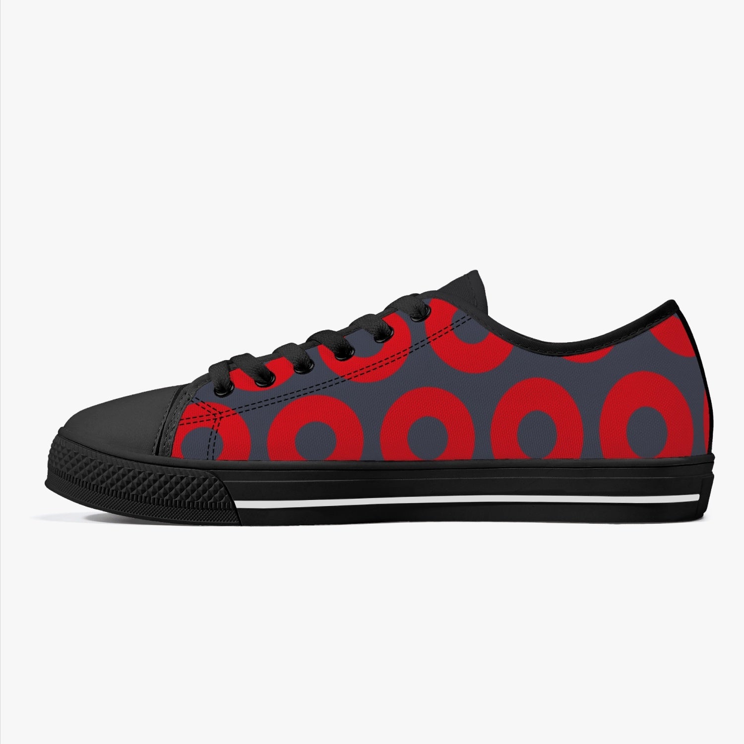 Vacuum Cleaner Classic Low-Top Canvas Shoes - White/Black - mudfm