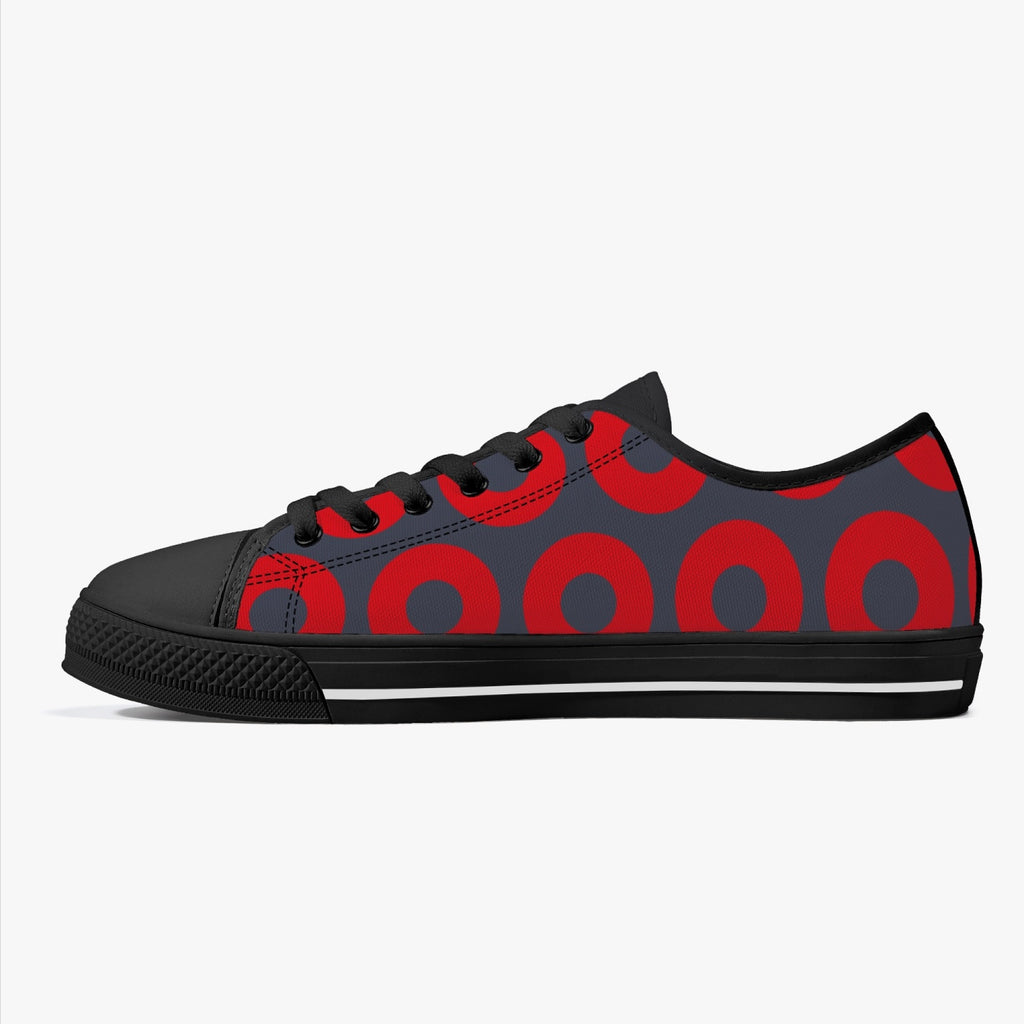 Vacuum Cleaner Classic Low-Top Canvas Shoes - White/Black - mudfm