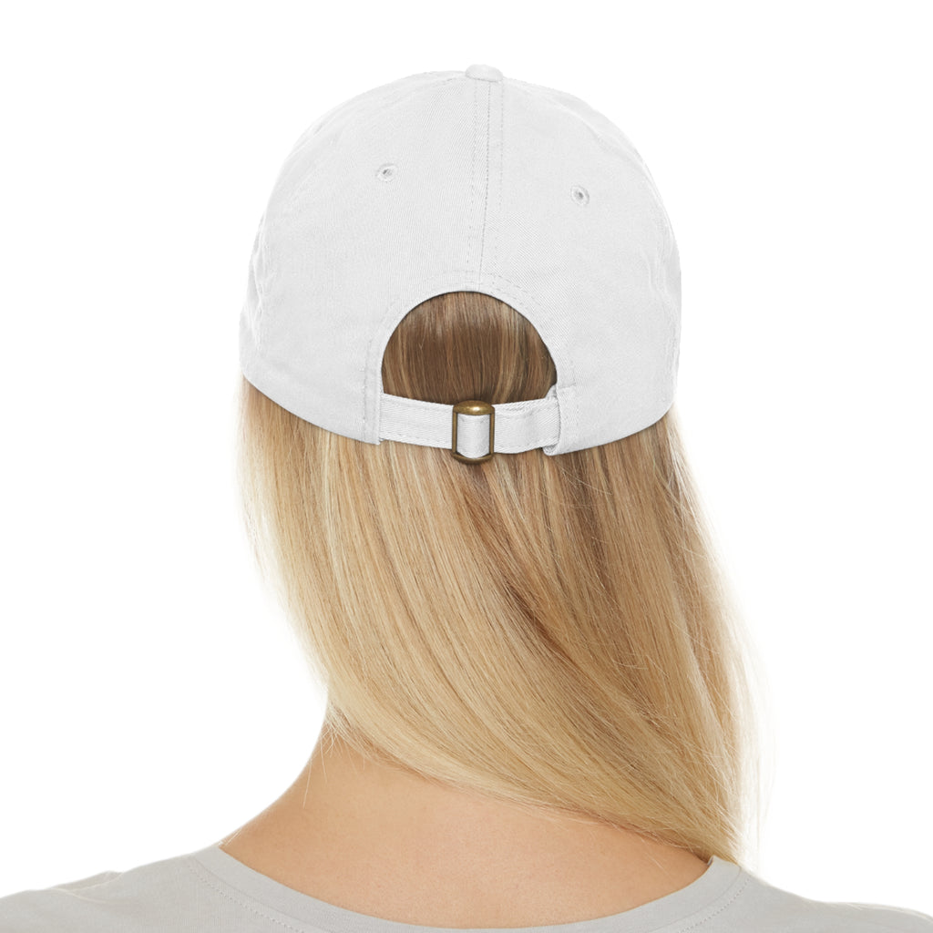 Dad Hat with Leather Patch (Rectangle) - mudfm