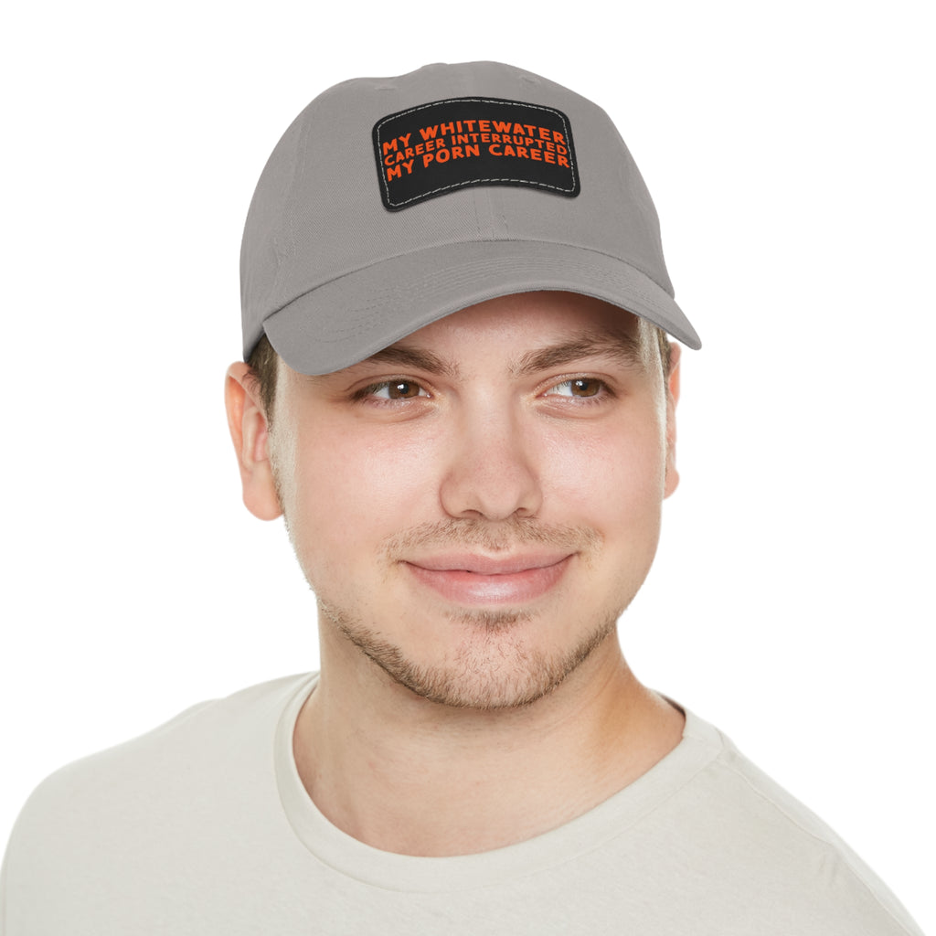 Dad Hat with Leather Patch (Rectangle) - mudfm