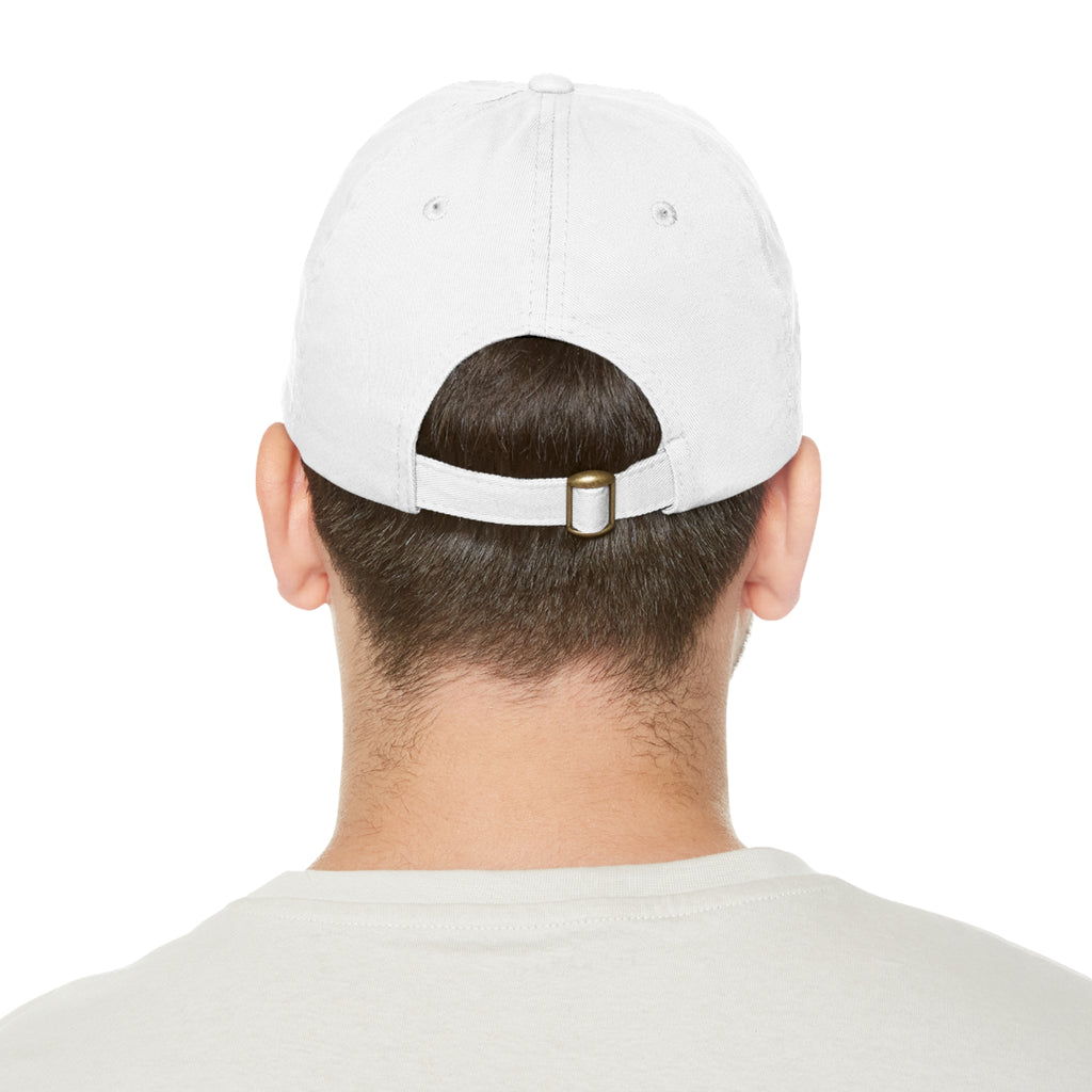 Dad Hat with Leather Patch (Rectangle) - mudfm