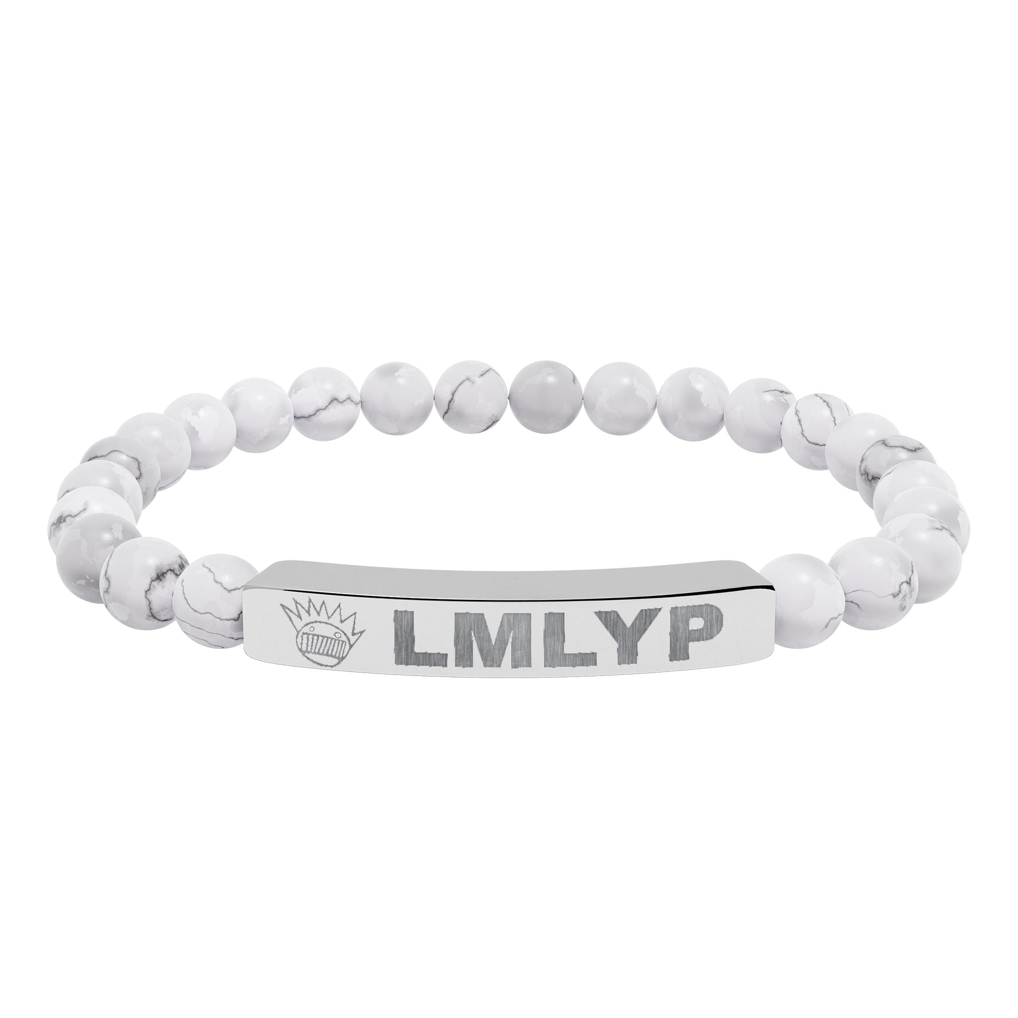Engraved Natural Stone Bead Bracelet — Ween - LMLYP