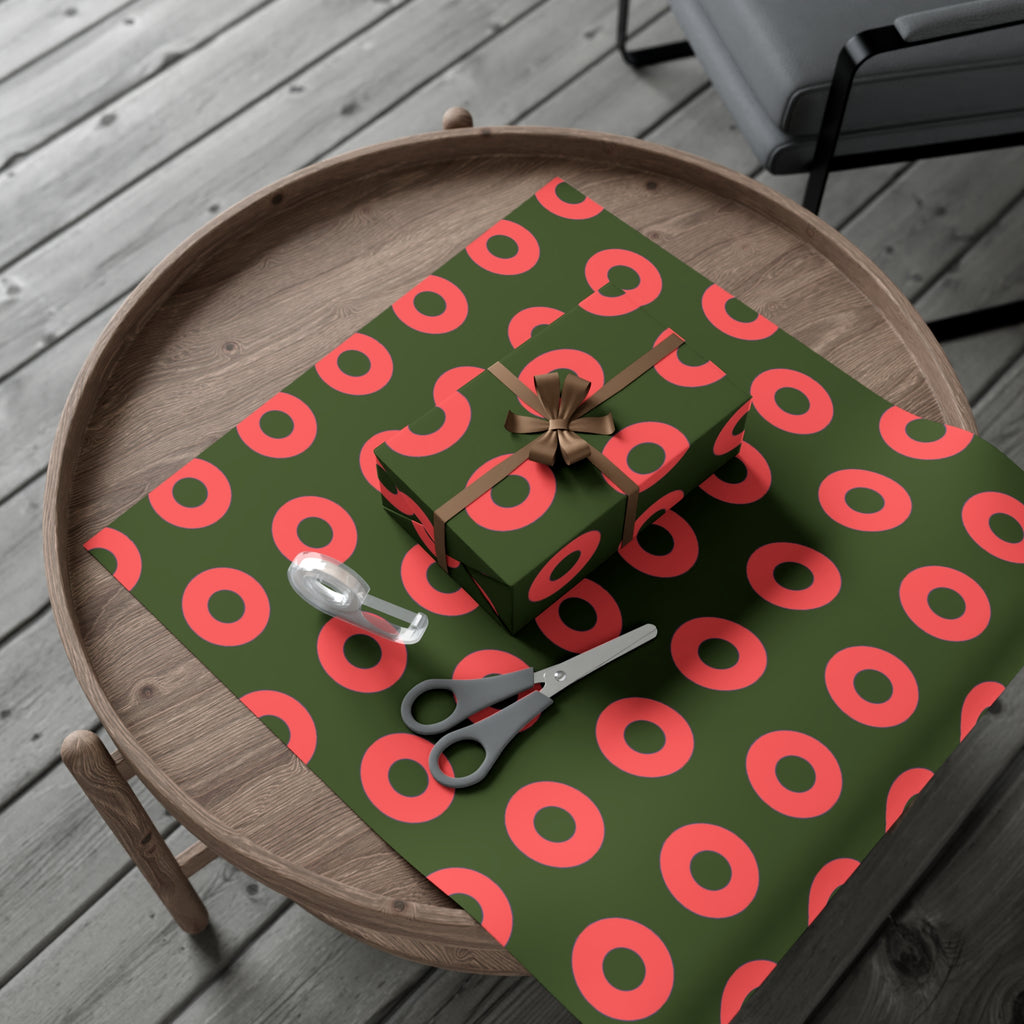 Phishy Holiday Wrapping Paper - Red and Green