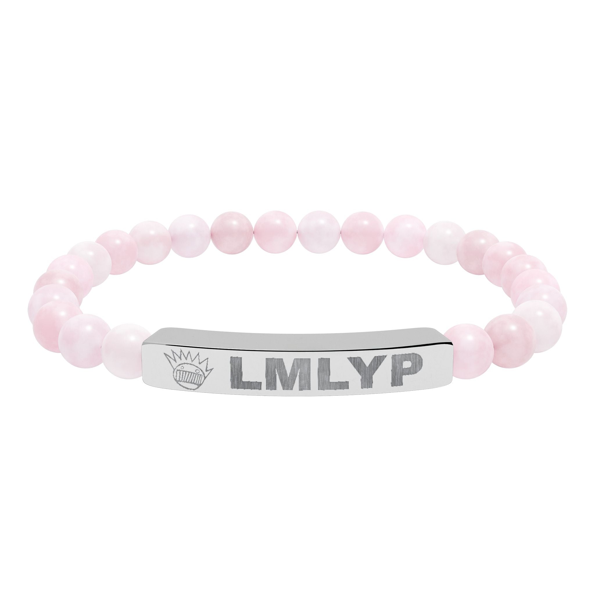 Engraved Natural Stone Bead Bracelet — Ween - LMLYP