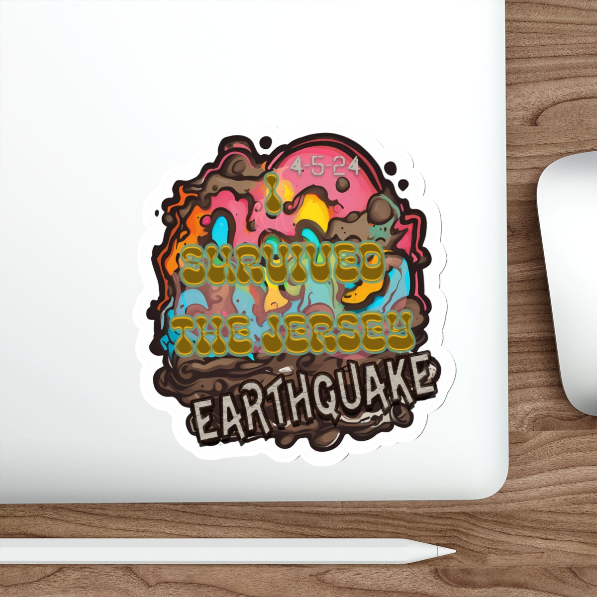 I Survived the Jersey Earthquake - Die-Cut Stickers