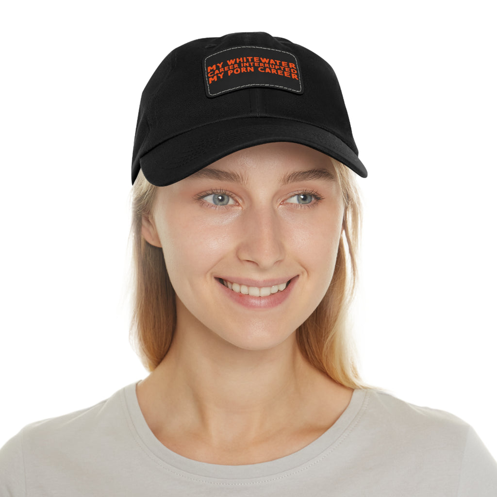Dad Hat with Leather Patch (Rectangle) - mudfm