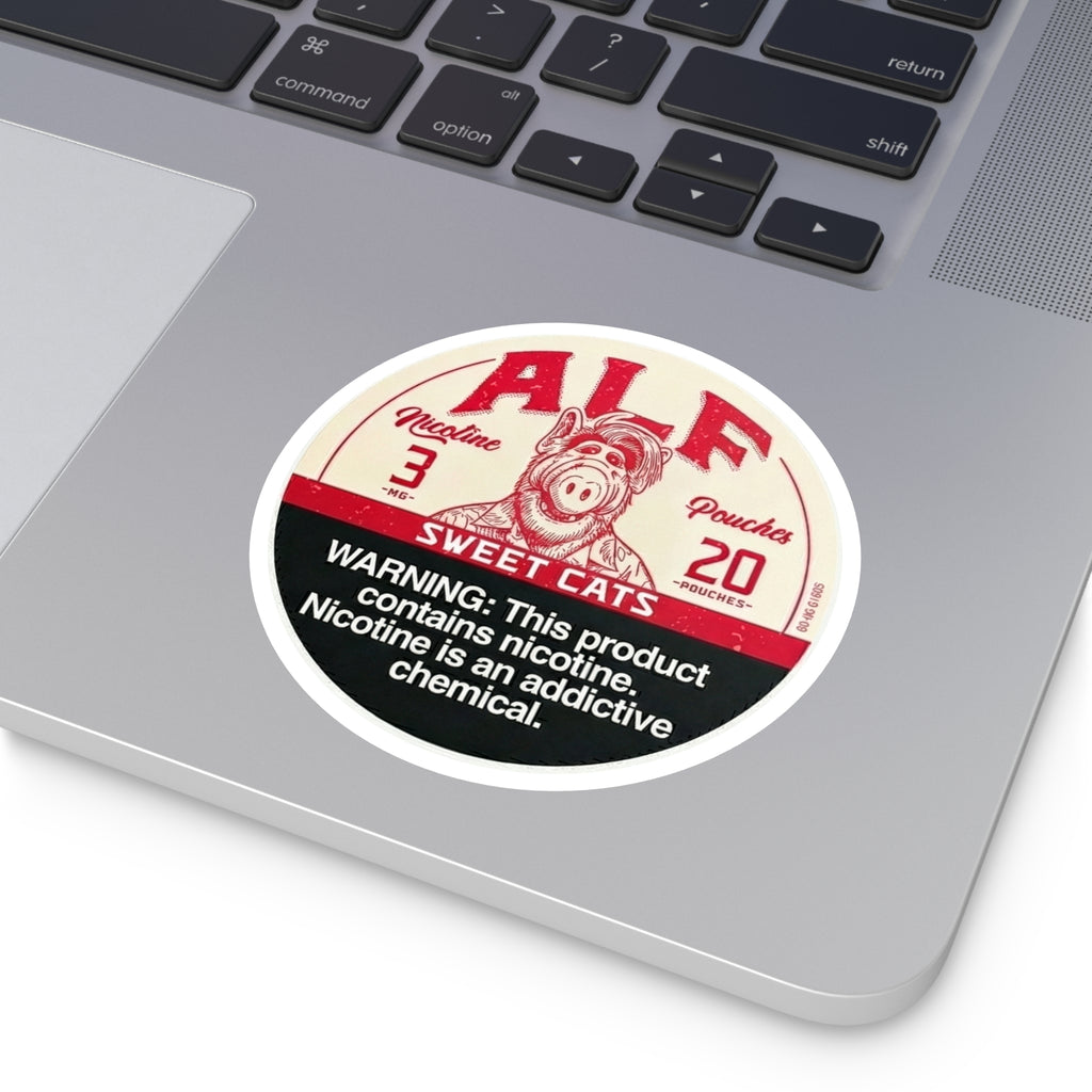 ALF Nicotine Pouches - Round Stickers, Indoor\Outdoor