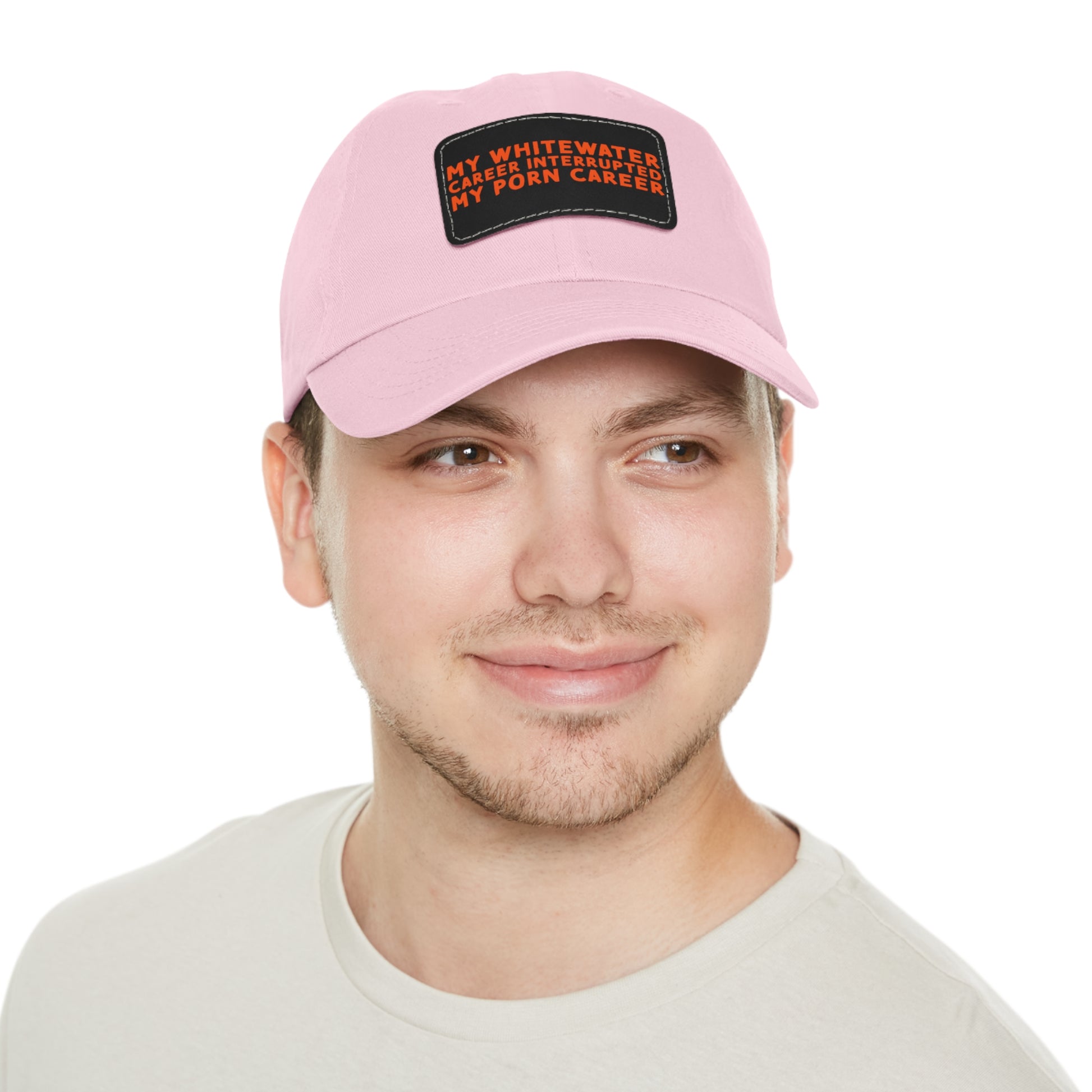 Dad Hat with Leather Patch (Rectangle) - mudfm