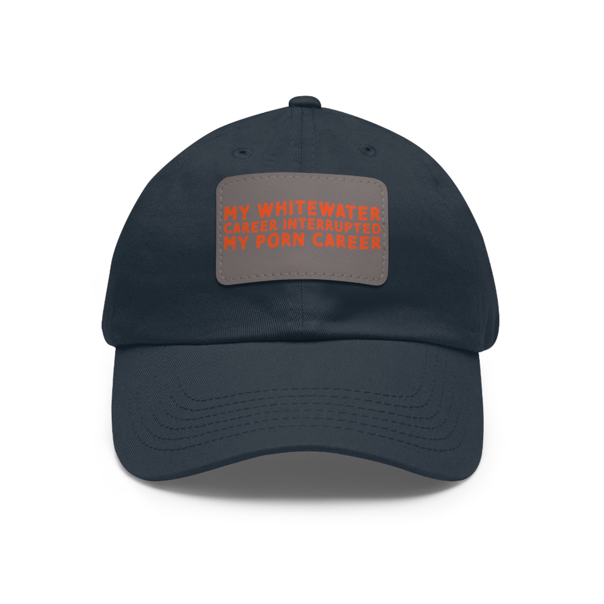 Dad Hat with Leather Patch (Rectangle) - mudfm
