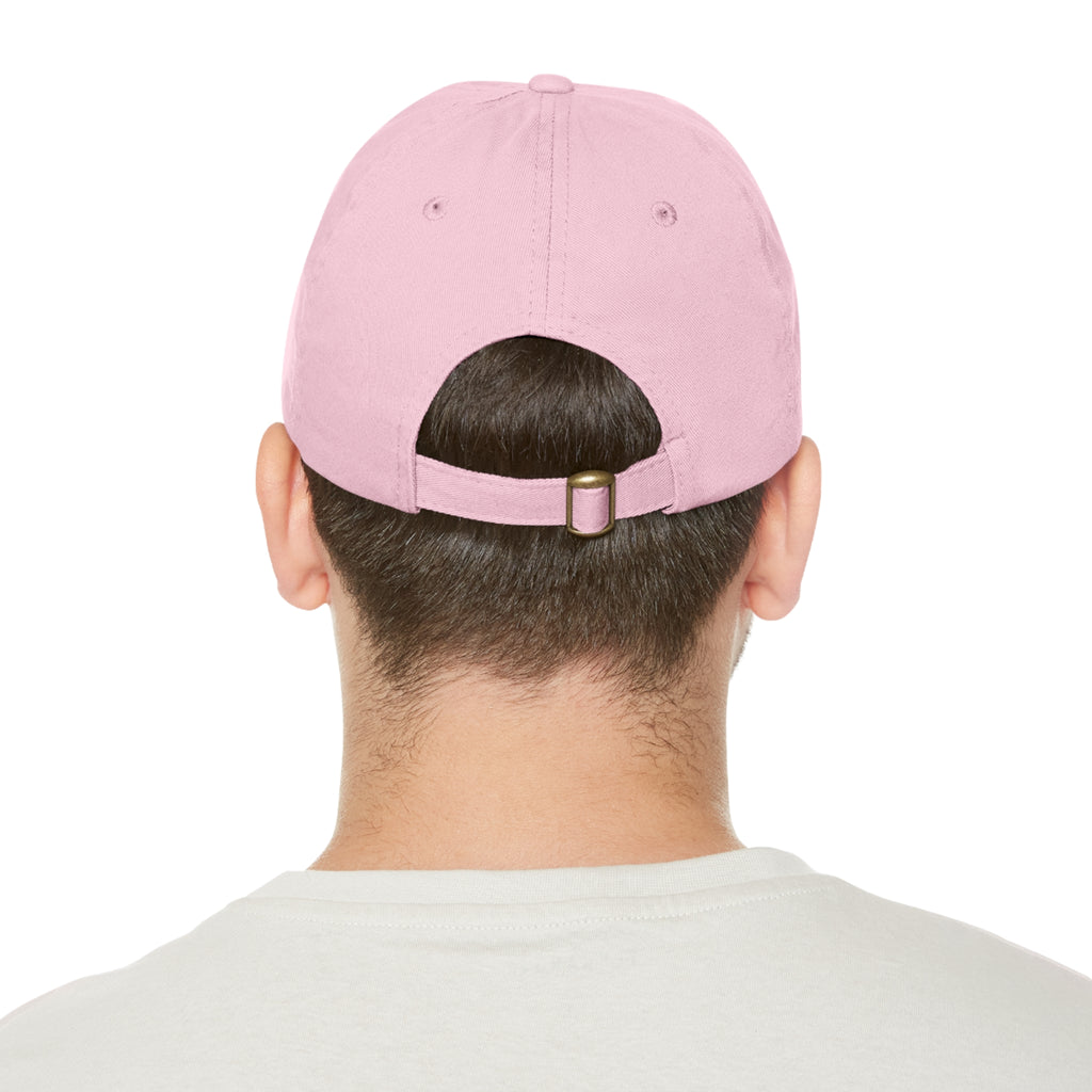 Dad Hat with Leather Patch (Rectangle) - mudfm