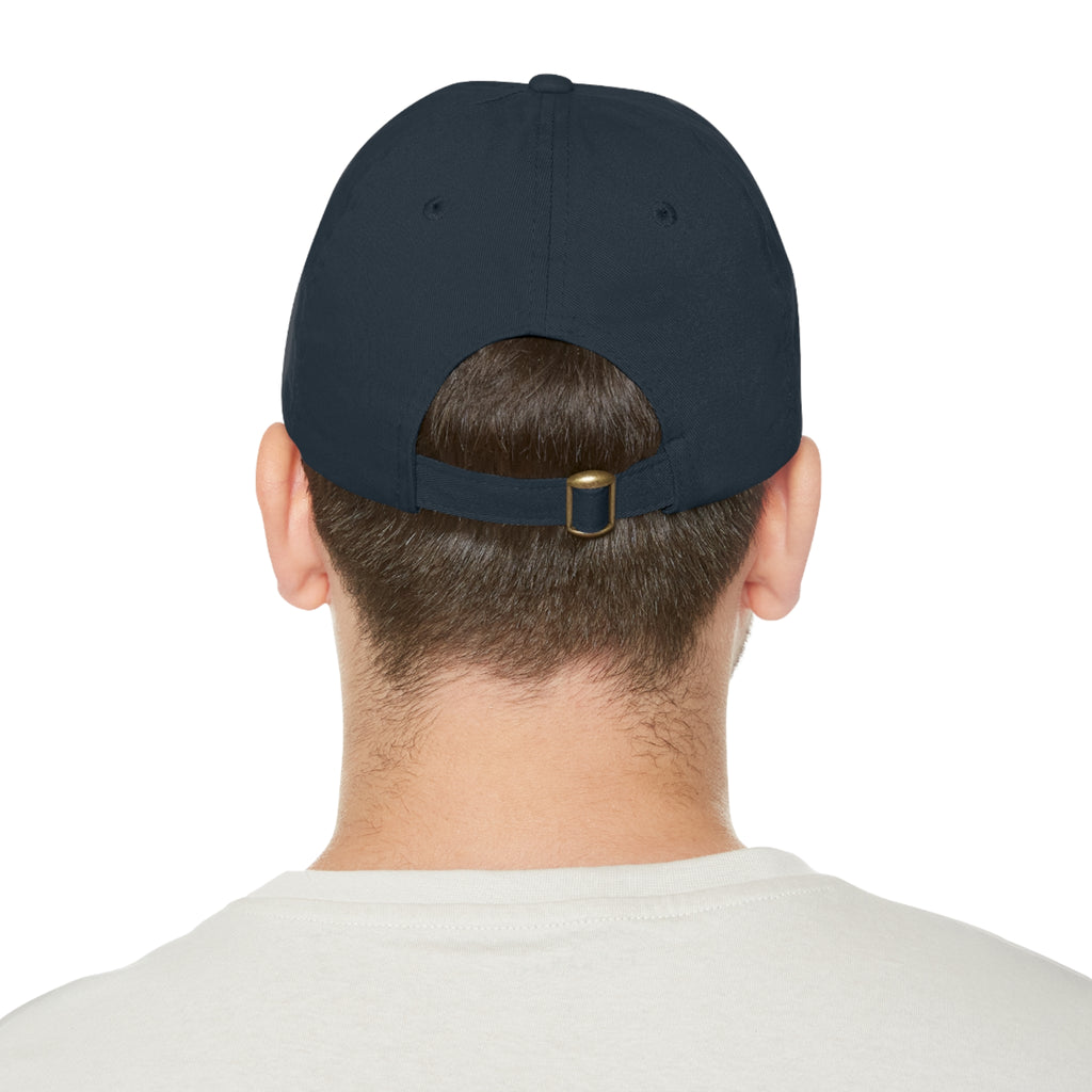 Dad Hat with Leather Patch (Rectangle) - mudfm