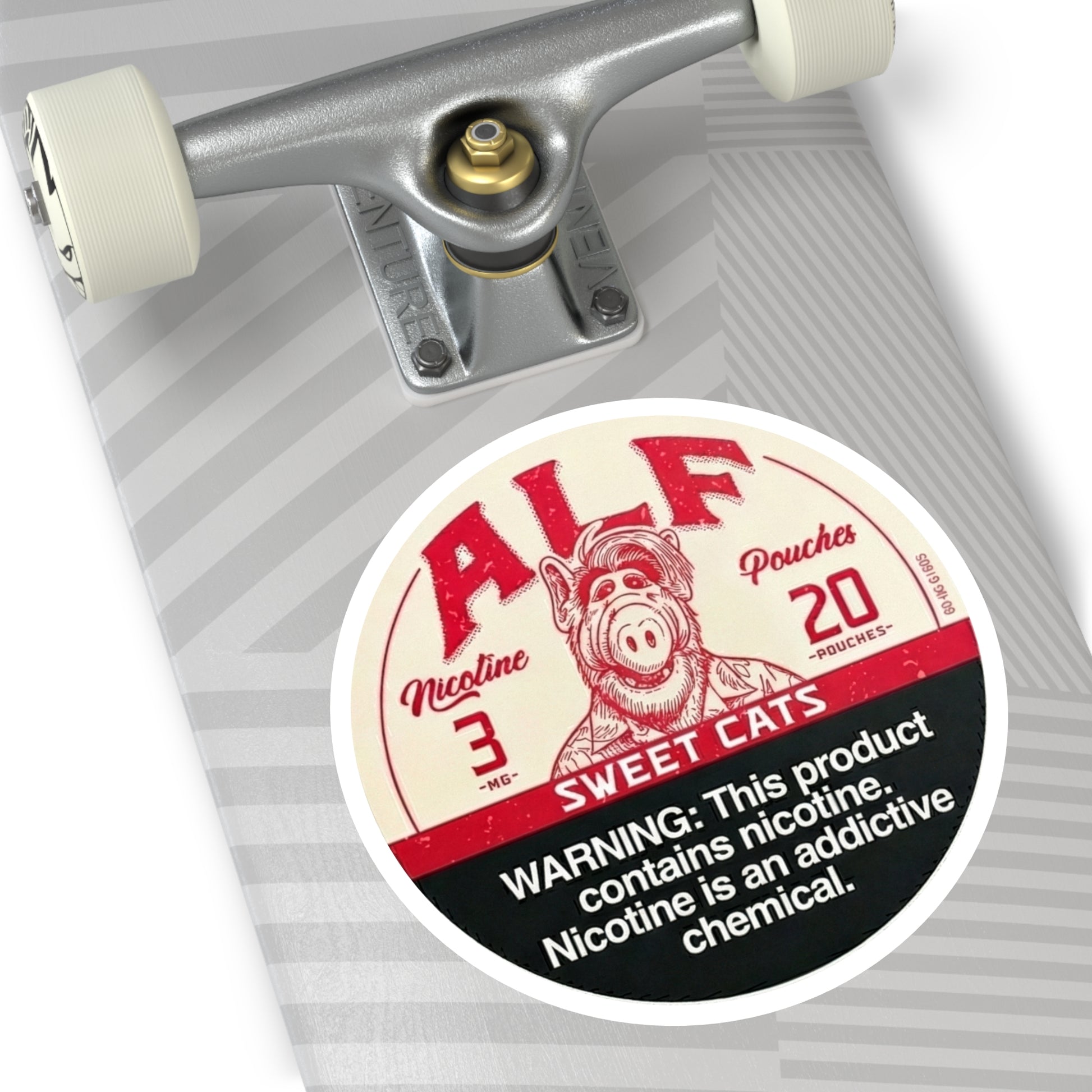 ALF Nicotine Pouches - Round Stickers, Indoor\Outdoor