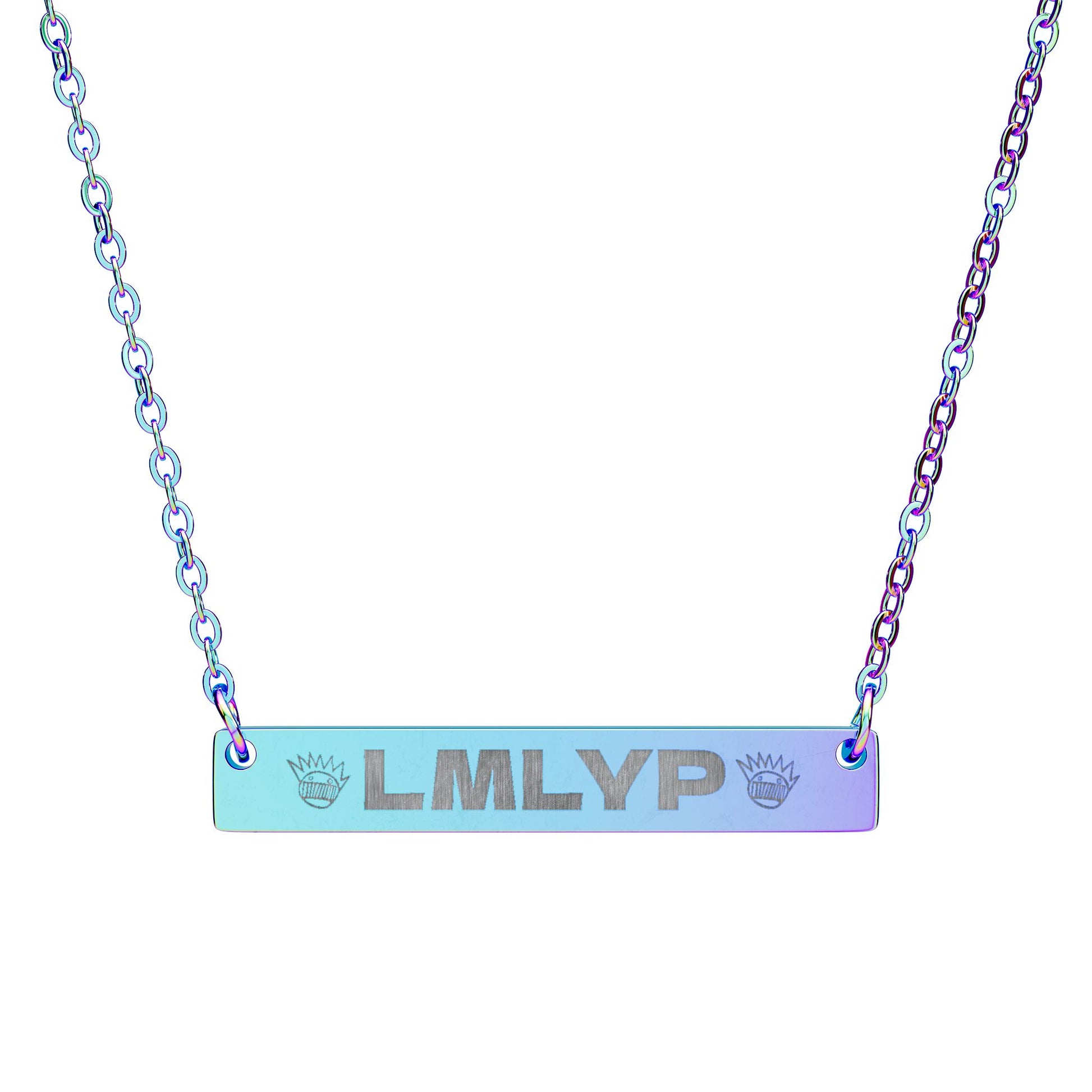 Engraved Horizontal Bar Necklace —LMLYP - Ween