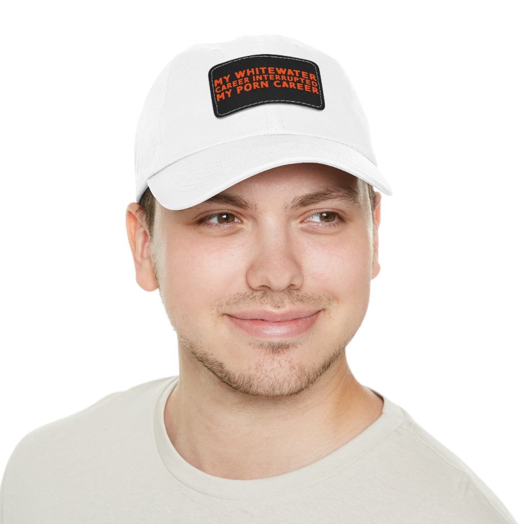 Dad Hat with Leather Patch (Rectangle) - mudfm