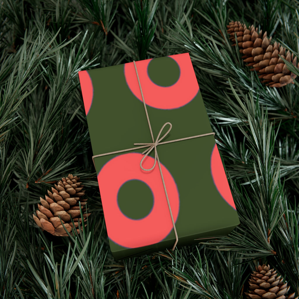 Phishy Holiday Wrapping Paper - Red and Green