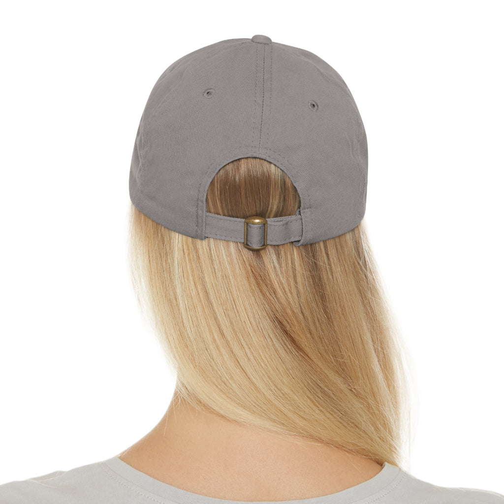 Dad Hat with Leather Patch (Rectangle) - mudfm