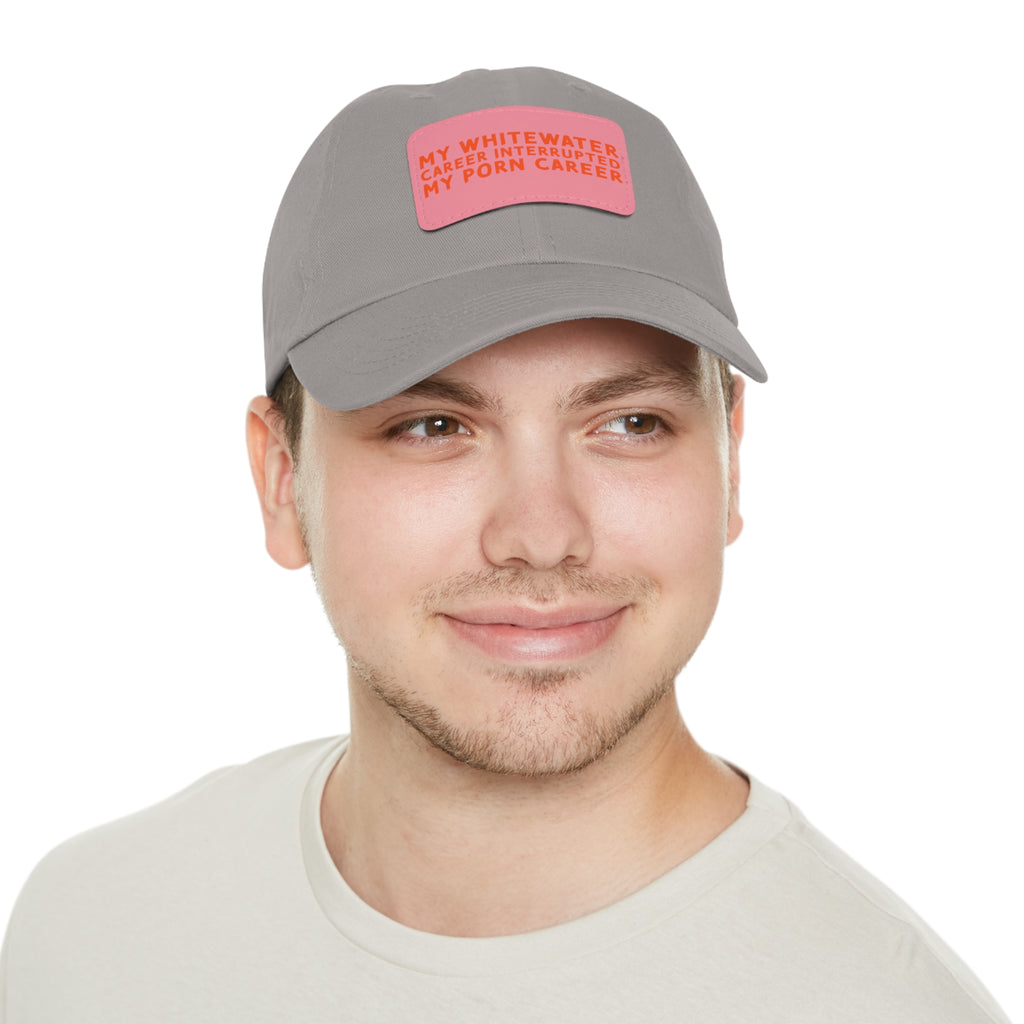 Dad Hat with Leather Patch (Rectangle) - mudfm