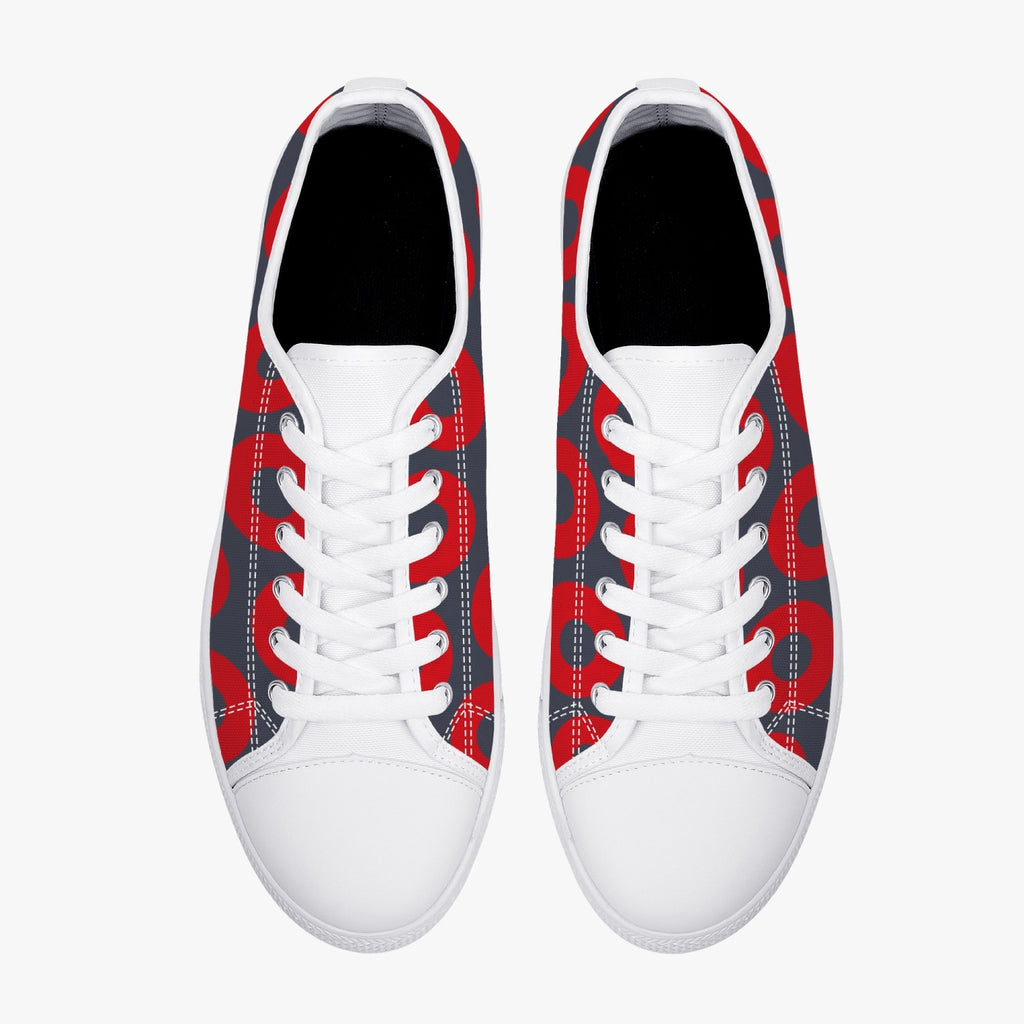 Vacuum Cleaner Classic Low-Top Canvas Shoes - White/Black - mudfm