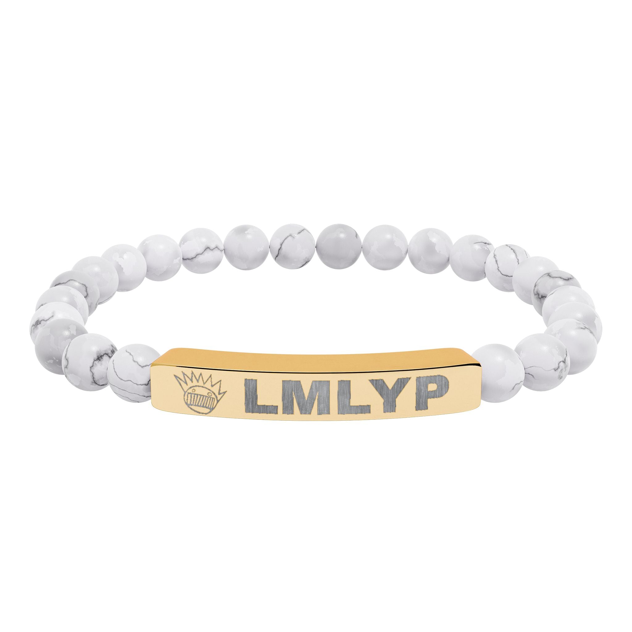 Engraved Natural Stone Bead Bracelet — Ween - LMLYP