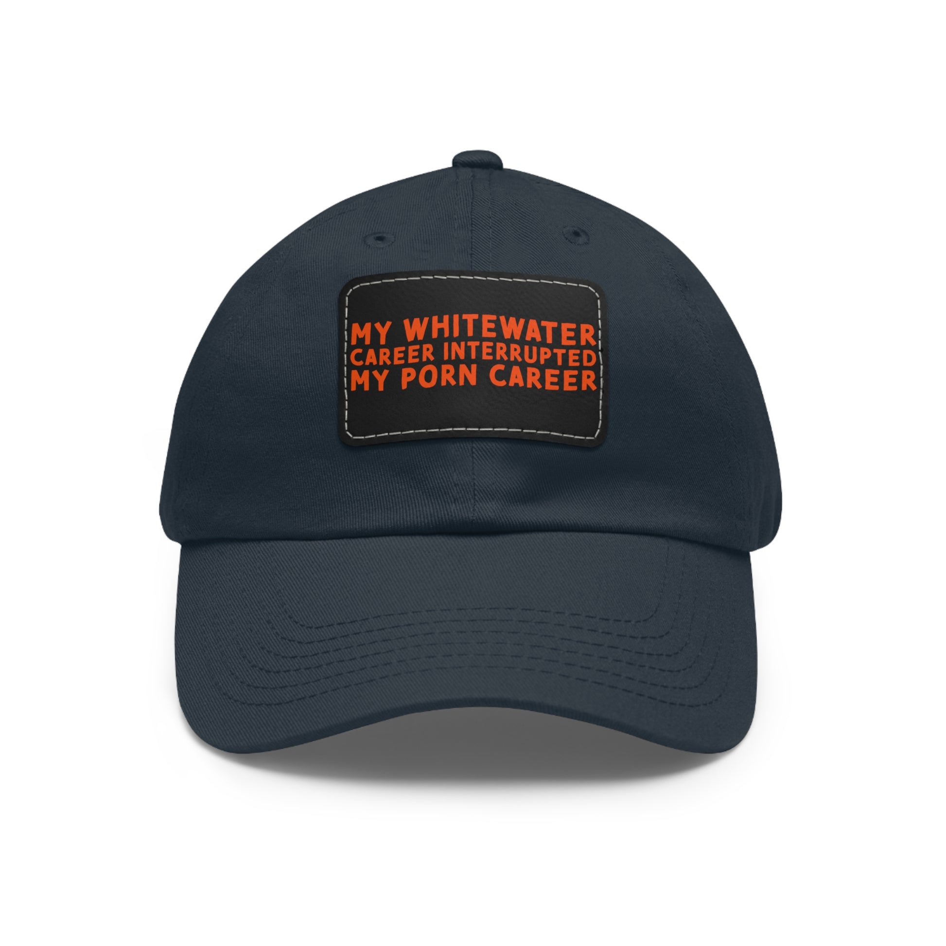 Dad Hat with Leather Patch (Rectangle) - mudfm