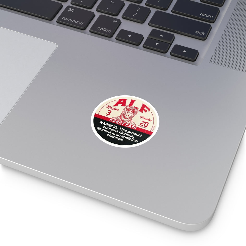 ALF Nicotine Pouches - Round Stickers, Indoor\Outdoor