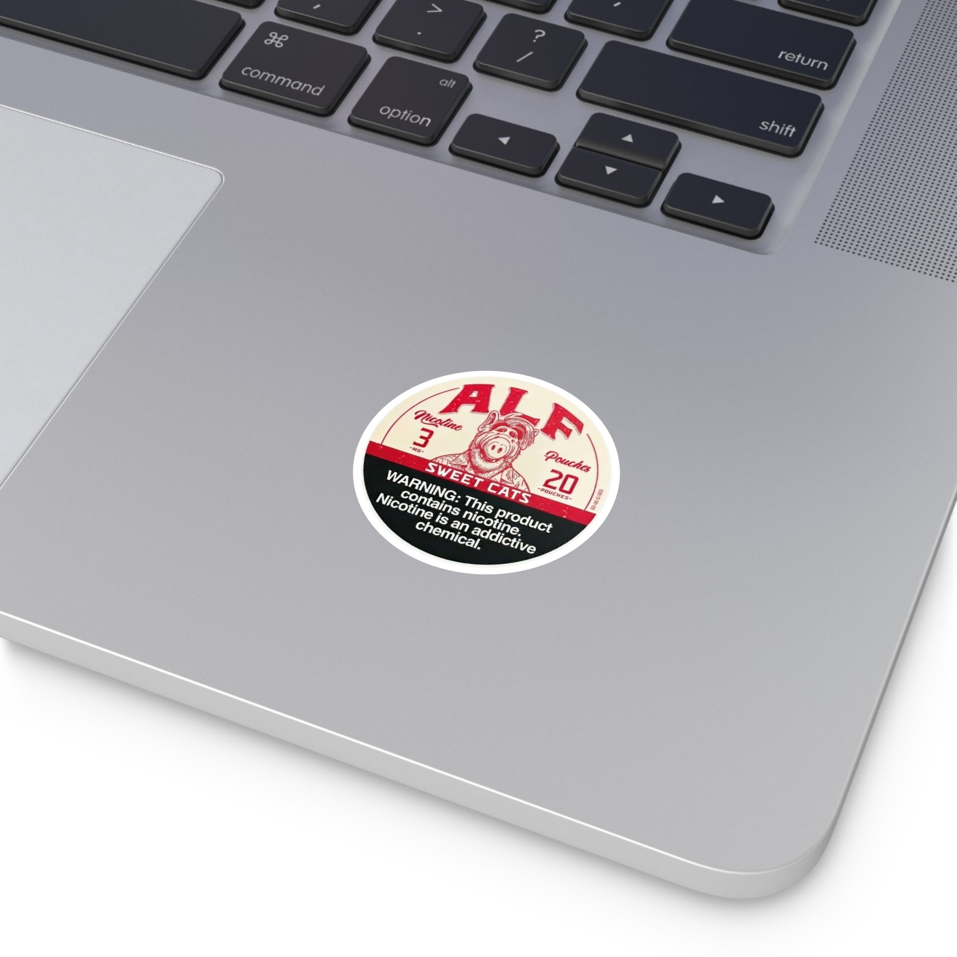 ALF Nicotine Pouches - Round Stickers, Indoor\Outdoor