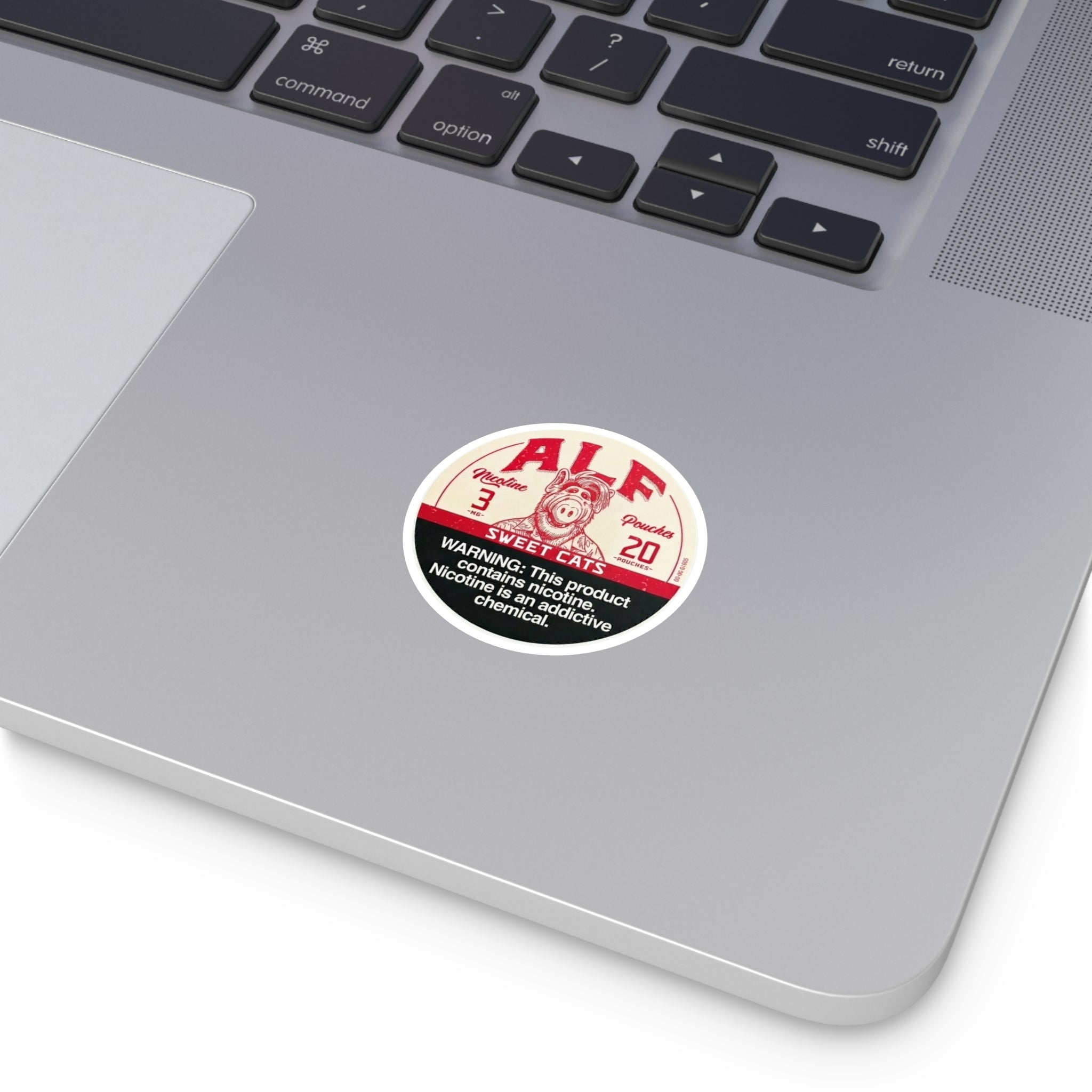 ALF Nicotine Pouches - Round Stickers, Indoor\Outdoor