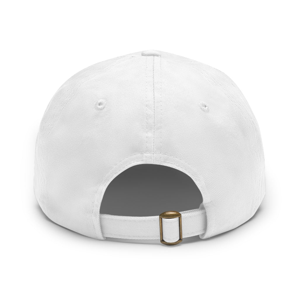 Dad Hat with Leather Patch (Rectangle) - mudfm