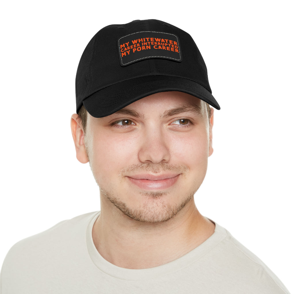 Dad Hat with Leather Patch (Rectangle) - mudfm
