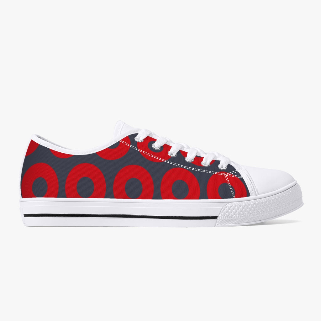 Vacuum Cleaner Classic Low-Top Canvas Shoes - White/Black - mudfm