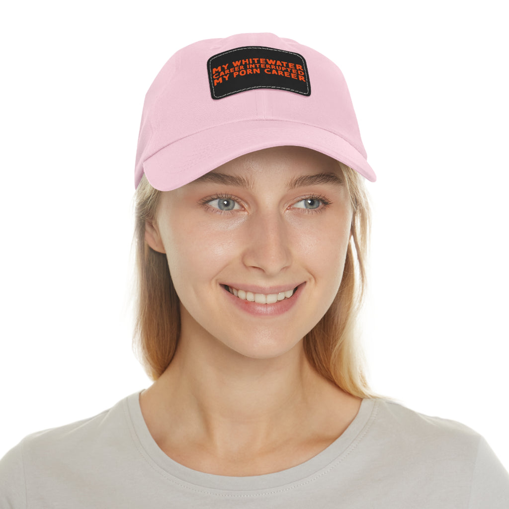 Dad Hat with Leather Patch (Rectangle) - mudfm