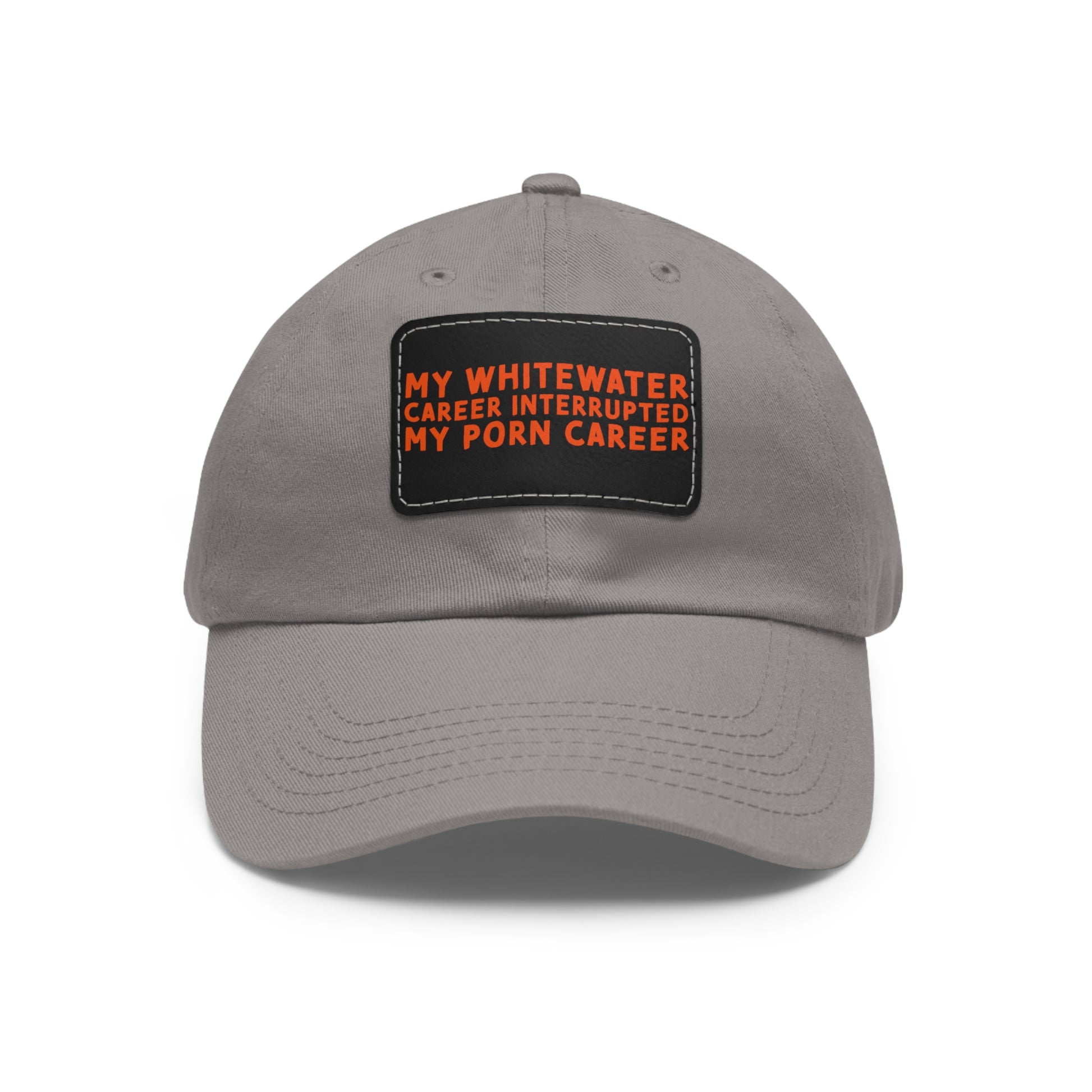 Dad Hat with Leather Patch (Rectangle) - mudfm