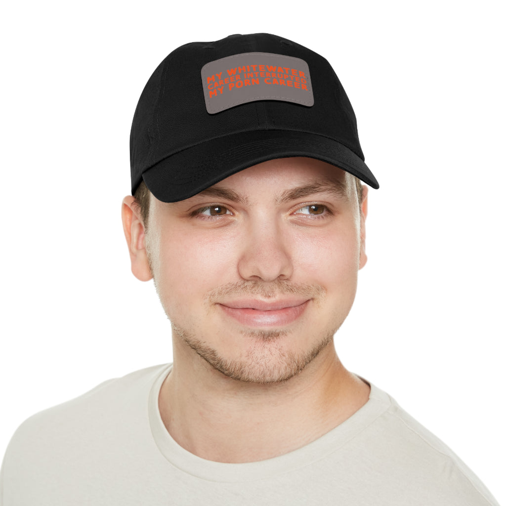 Dad Hat with Leather Patch (Rectangle) - mudfm
