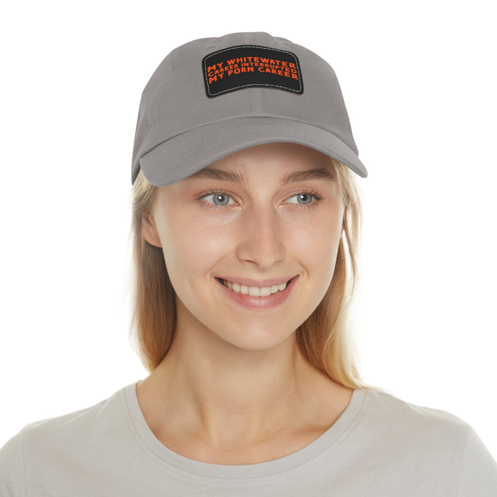Dad Hat with Leather Patch (Rectangle) - mudfm