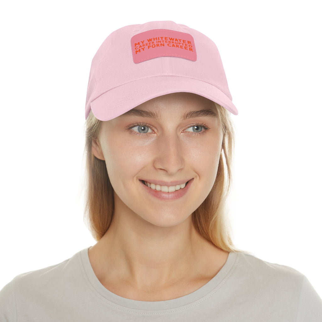 Dad Hat with Leather Patch (Rectangle) - mudfm