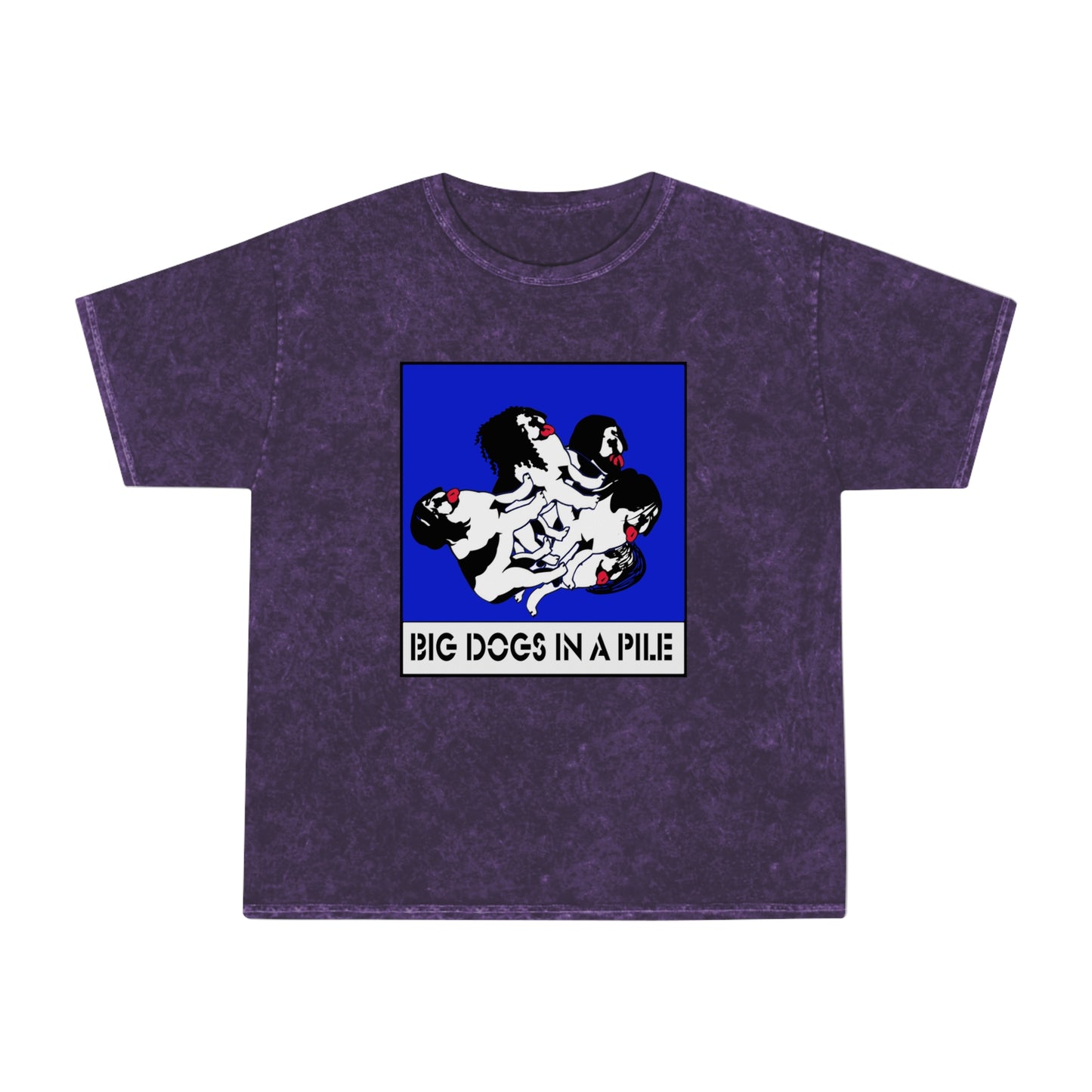 Big Dogs in a Pile - Retro Mineral Wash Shirt