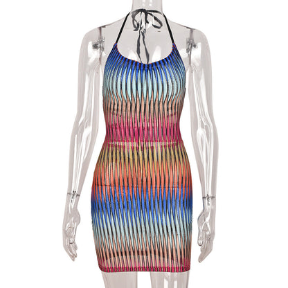 Gradient Mesh Mini Dress - mudfm