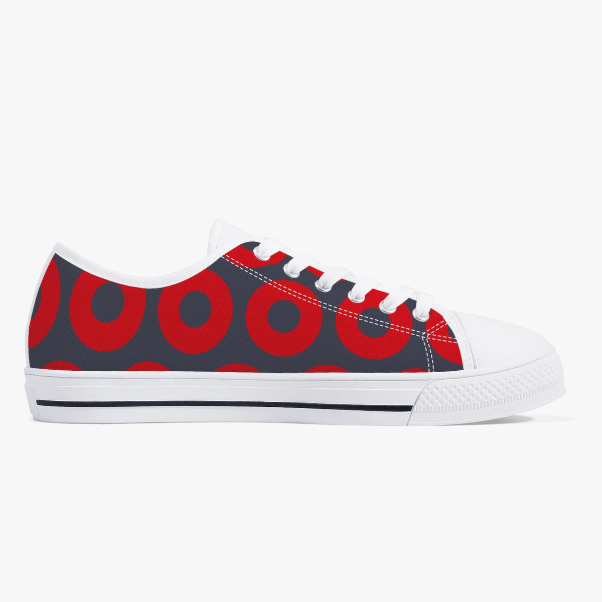 Vacuum Cleaner Classic Low-Top Canvas Shoes - White/Black - mudfm