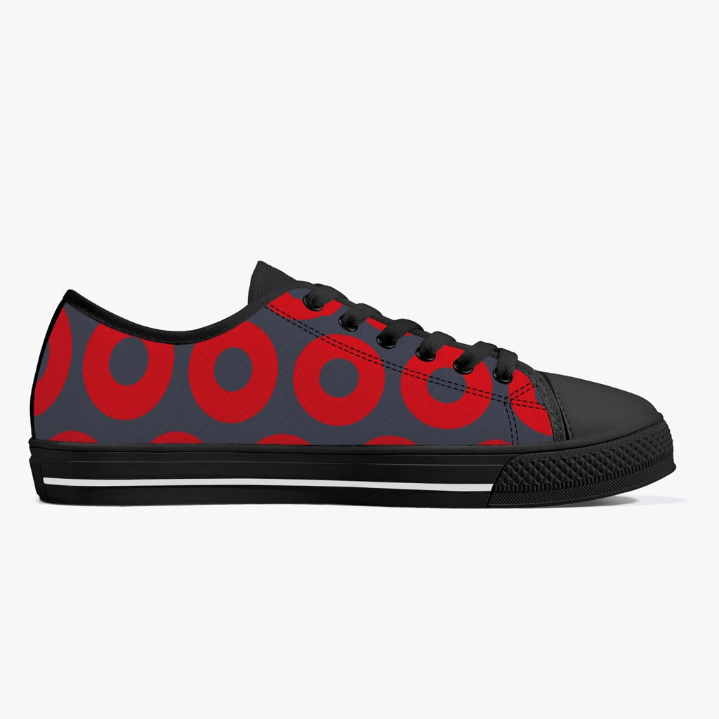Vacuum Cleaner Classic Low-Top Canvas Shoes - White/Black - mudfm