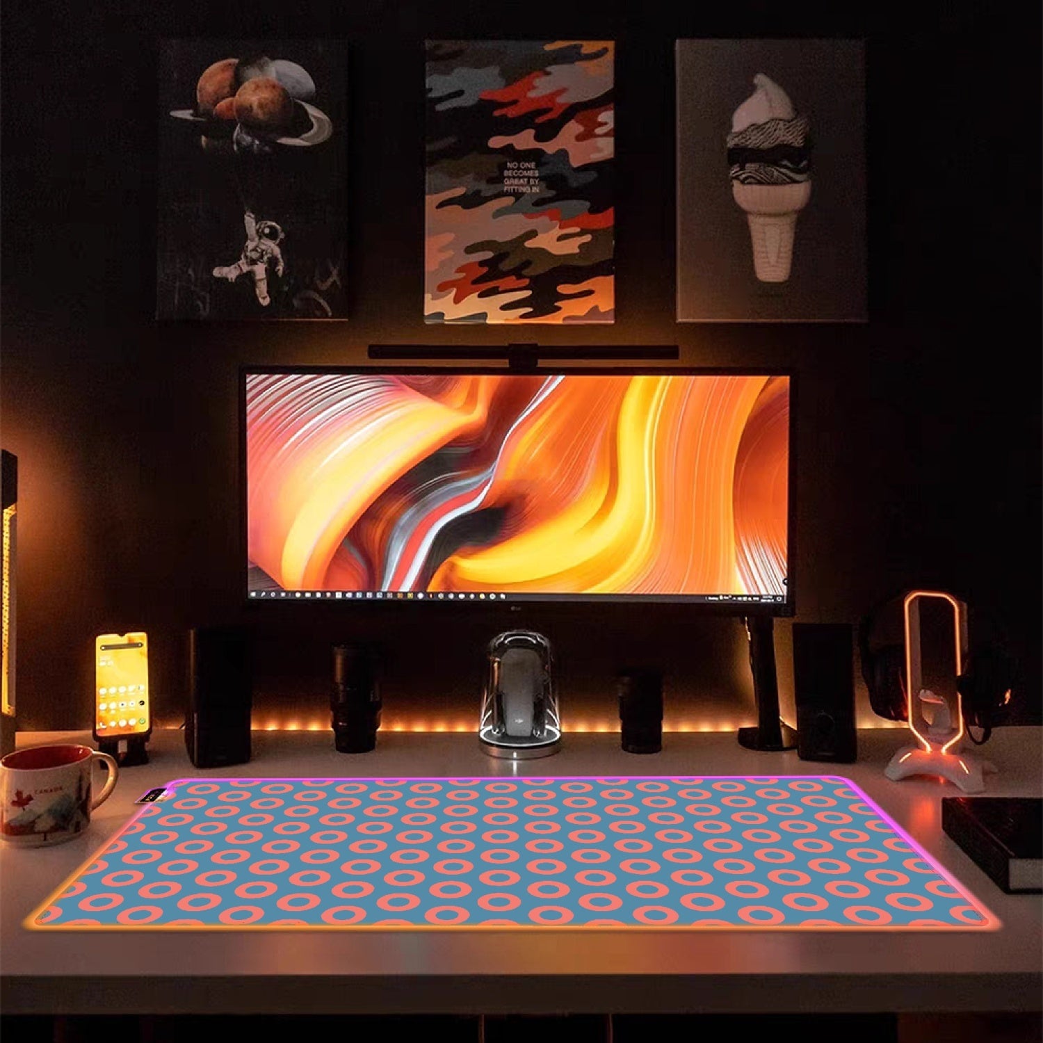 Vacuum Cleaner LED Desk Pad - mudfm