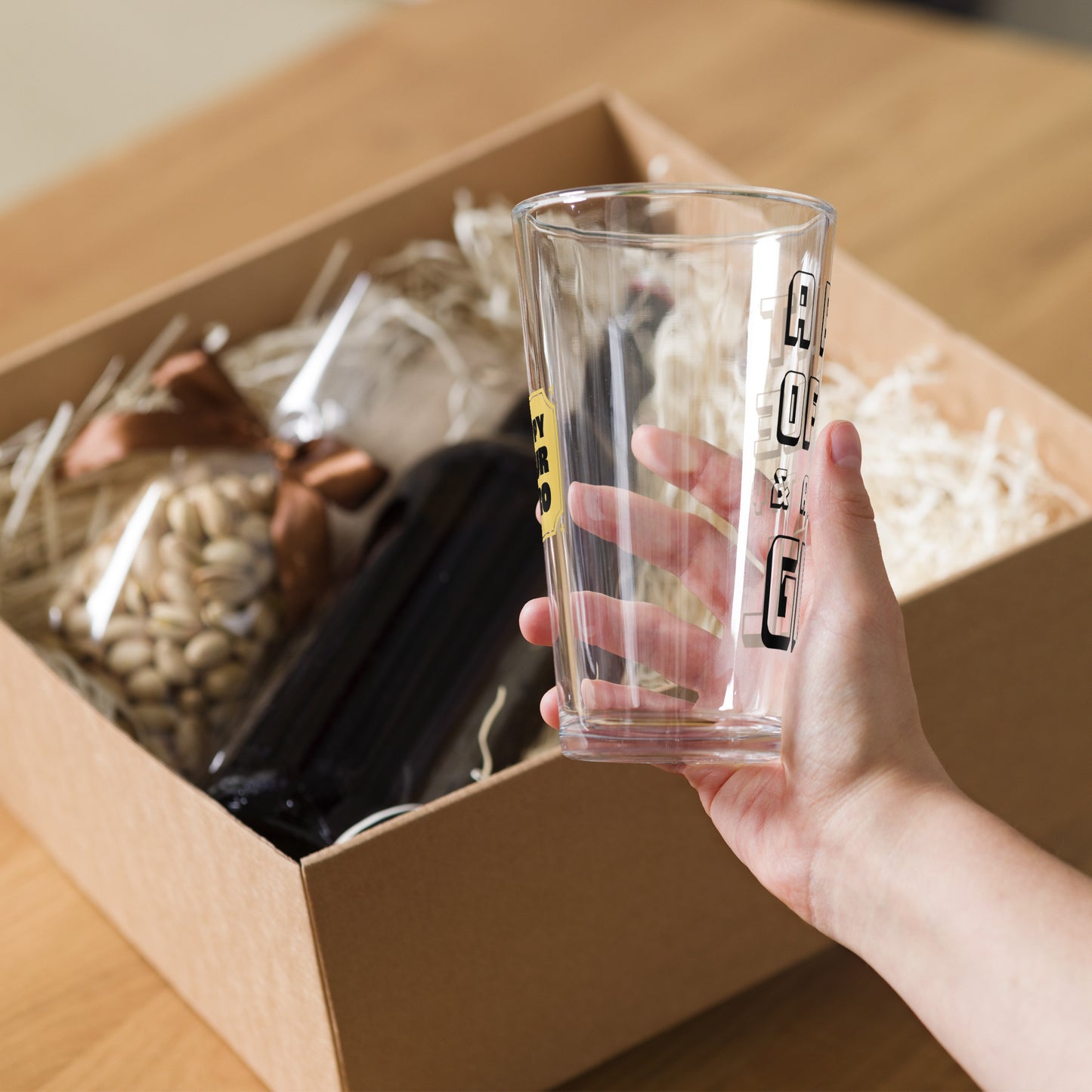 Happy Hour Hero - Pint of Ale and a Pretty Girl - Pint Glass