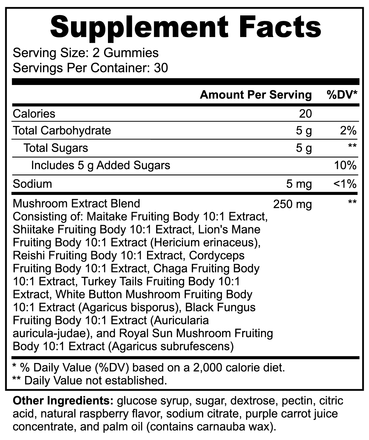 MudFM - Mushroom Extract Complex Gummies - mudfm