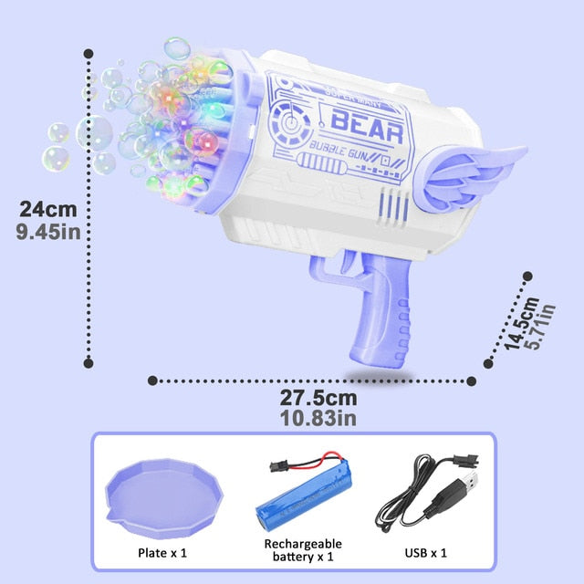 Bubble Machine with Lights - mudfm