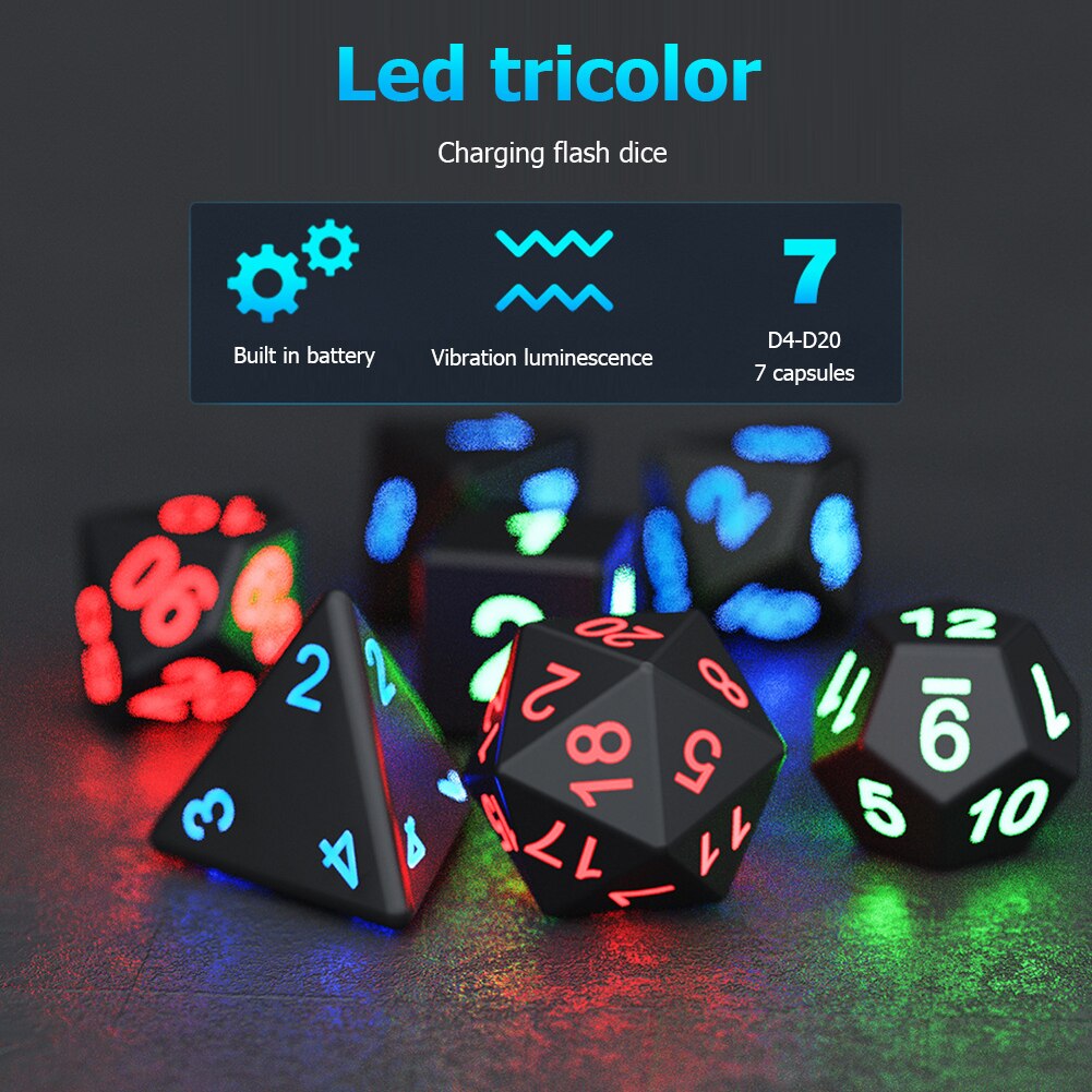 Electronic Luminous LED Dice Set