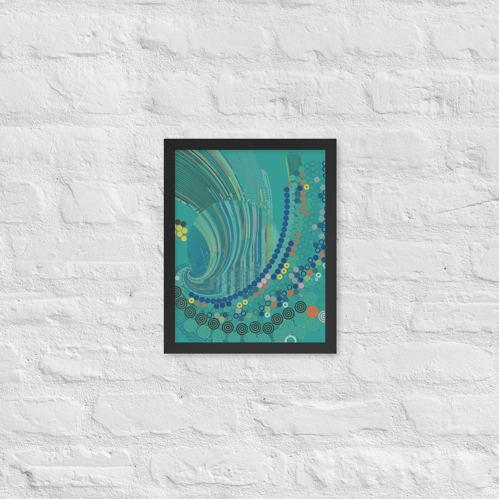 T33l Waves - Framed poster - mudfm